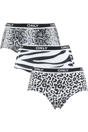 ONLY Dames 3P hipsters liga zwart & wit