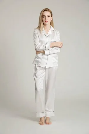 Merkloos Dames zijden pyjama set , , S