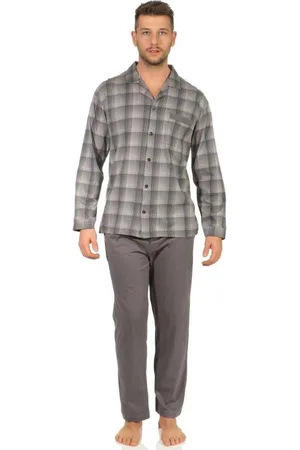 Normann Heren pyjama doorknoop Trend 67418 - - 48