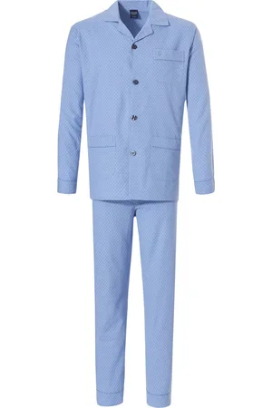 Robson Flanellen heren doorknoop pyjama