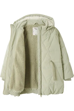 Vertbaudet Lang jack met capuchon voor meisjes en sherpa voering