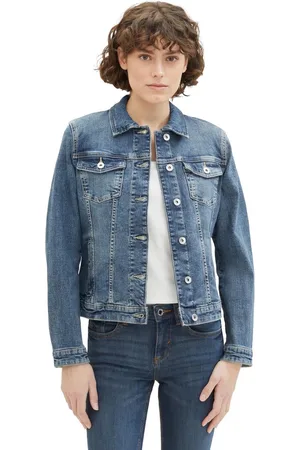 TOM TAILOR Dames Jas AUTHENTIC DENIM regular fit Blau XS Volwassenen