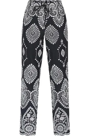 SisterS point Broek Gilma Pa1 18027 Black/cream Dames