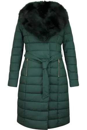 Gentile Bellini Lange Dames Winterjas Parka – Met Zwarte Faux Bontkraag– Jassen dames Dames Jas