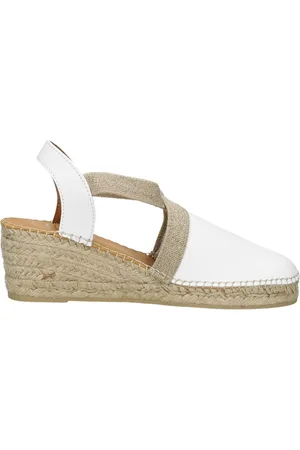 Toni Pons Tossa Leren Dames Espadrilles Blanc