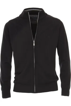 Casa Moda Heren vest katoen - (met rits)