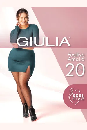 Giulia Positive Amalia 20den Sheer (enkel grote maten) Panty met stippen