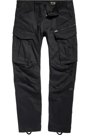 G-Star RAW Heren Cargo Broek ROVIC ZIP 3D STRAIGHT TAPERED tapered Zwart 33W / 32L Volwassenen