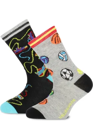 Yellow Moon Kindersokken - Happy sports - 2-pack - 23/26