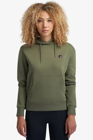 A-dam Cathy - Hoodies - Katoen - Trui - Dames - Donkergroen - L