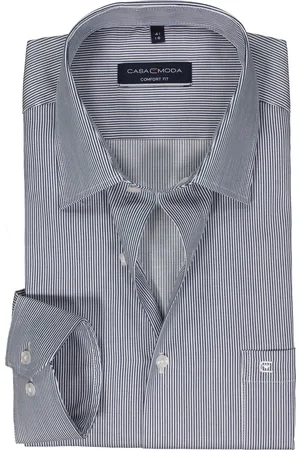 Casa Moda Comfort fit overhemd - twill - gestreept - Strijkvriendelijk - Boordmaat: 44