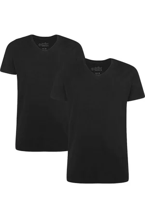 Bamboo Basics Heren 2P V-hals shirt vinn