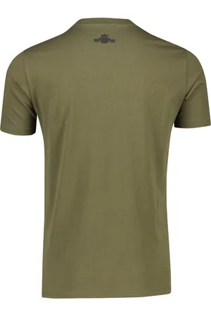Replay T-shirt effen katoen normale fit ronde hals met opdruk