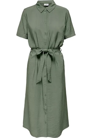 JDY SOUL LIFE S/S SHIRT MIDI DRESS WVN DI - Dames - Maxi jurken