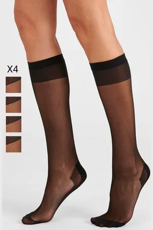 Damart Set van 4 paar kniekousen voile 20D - Vrouwen - - 38/39