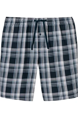 Schiesser Mix+Relax lounge broek - korte pijpen - dun niet elastisch - geruit