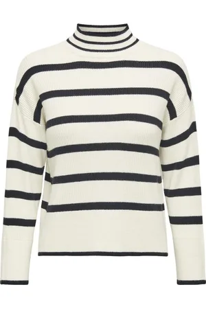 ONLY Trui Onlibi L/s Highneck Pullover Knt No 15259096 Whitecap Gray/w Melange Dames