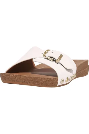 FitFlop IQushion Adjustable Buckle Leather Slippers Dames