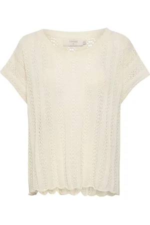 Cream Snow White - CRRumba Knit Waist Waistcoat