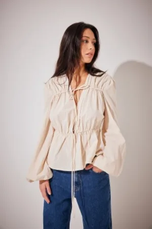NA-KD Drawstring Detailed Blouse Dames Blouse