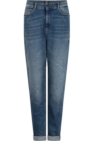 Rellix Denim Mom Fit Paint Jeans Meisjes - Broek -