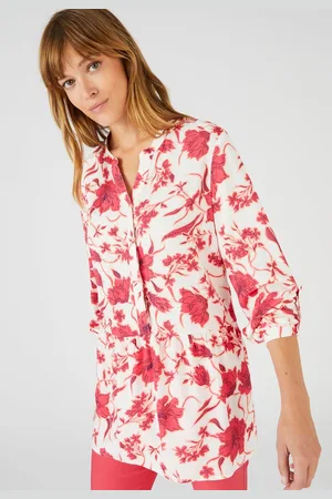 Damart Wijduitlopende tuniek in soepele stof met bloemenprint - Dames - - 44
