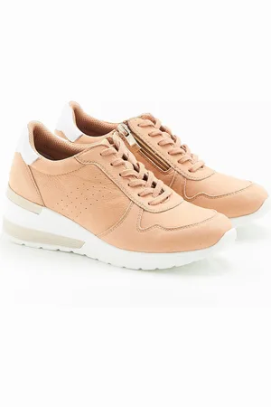 Damart Sneaker in kalfsleder met sleehak Amortyl® - Dames - - 39