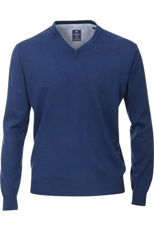 Redmond Heren trui katoen - V-hals - jeans