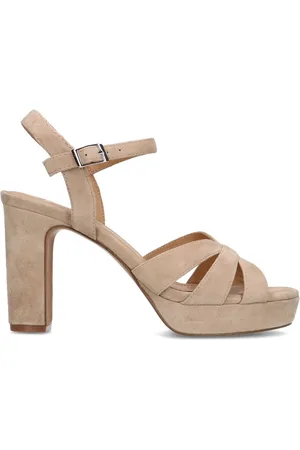 Manfield Dames - suède sandalen met hak