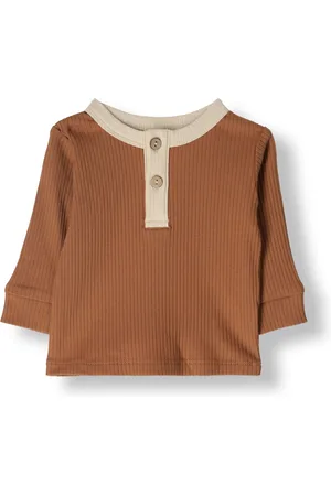 Quincy Mae Ribbed Long Sleeve Henley Tops & T-shirts Unisex - Shirt -