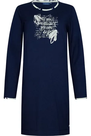 Pastunette Dames Nachthemd Flow - Katoen - Blauw