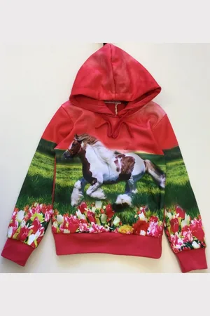 Merkloos Meisjes Paarden Hoodie
