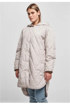 Urban classics Oversized Diamond Quilted Hooded Winterjas - M
