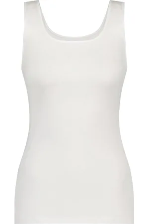 Ten Cate Dames singlet / Hemd - 32286 - Biologisch katoenen onderhemd - Brede bandjes - - Zwart - Beige - S