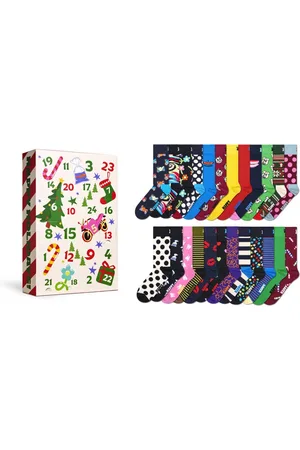 Happy Socks Sokken 24-Pack XMAS Adventskalender Set van 24