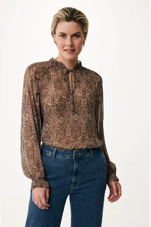 Mexx Blouse Print Bruin Dames