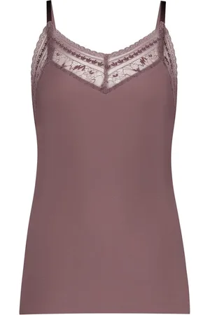 Ten Cate Secrets Spaghetti Top Lace Mauve - maat L
