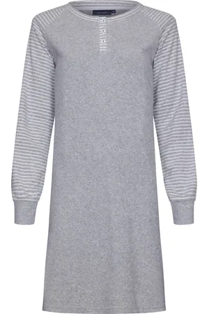 Pastunette Dames Nachthemd - Soft Grey - Katoenmix - Badstof