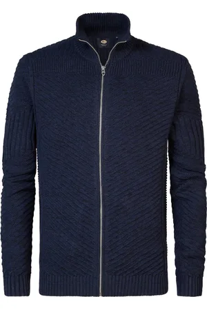 Petrol Industries Heren Gebreid Vest Nunam - Blauw