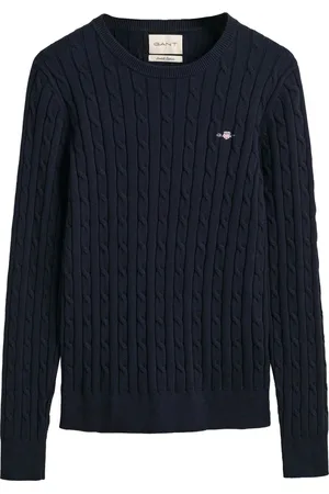 GANT Gebreide trui STRETCH COTTON CABLE C-NECK
