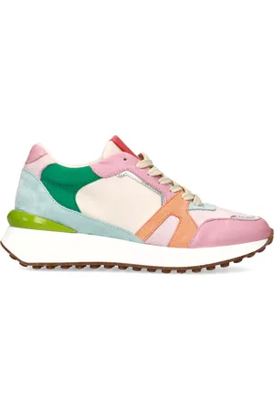 Manfield Dames - sneaker met gekleurde details