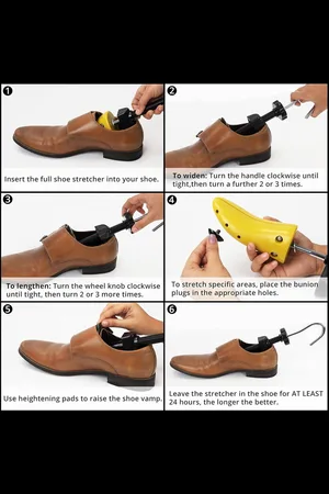 Merkloos 2 Pak Dames Schoenenspanners voor Lengte & Breedte - Verstelbare Plastic Schoen Spanner met 10 Pads - Premium Kit