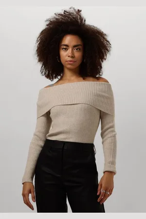 Minus Fame Off Shoulder Knit Pullover Truien & vesten Dames - Sweater - Hoodie - Vest-