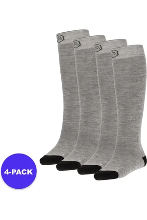 Apollo (Sports) - Skisokken kind - Plain - Unisex - - 23/26 - 4-Pack - Voordeelpakket