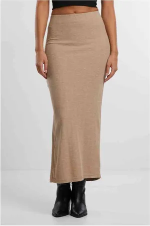 Urban classics Rib High Slit Lange rok - XL