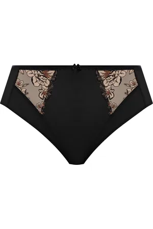 Elomi Teagan High Leg Brief - Black / Almond