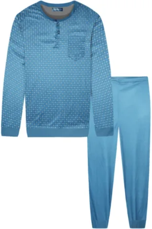 Merkloos Heren katoenen pyjama 2XL