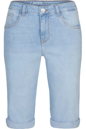 Miss Etam Dames Jeans bermuda blauw - Regulier