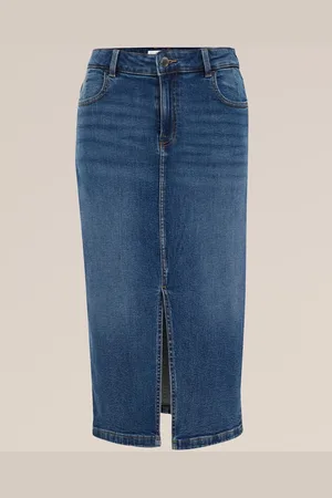 WE Fashion Dames high rise denim rok