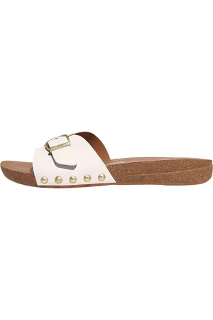 FitFlop IQushion Adjustable Buckle Leather Slippers Dames